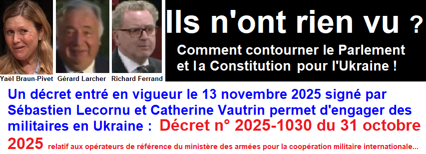 Décret n° 2025-1030 du 31 octobre 2025 relatif aux opérateurs de référence du ministère des armées pour la coopération militaire internationale