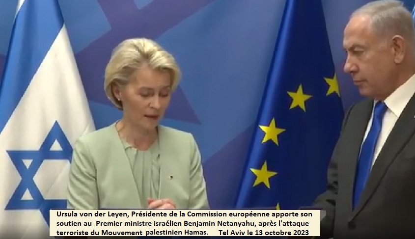 Ursula von der Leyen en Israël pour soutenir Benyamin Netanyahou, 13 octobre 2023